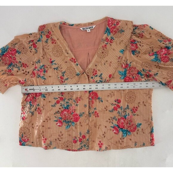 Walter Baker Women’s Irma Top In Bontanic Eyelet Blouse Boho Size XL - Picture 13 of 13